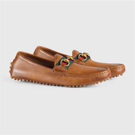 gucci moccasin with horsebit brown.